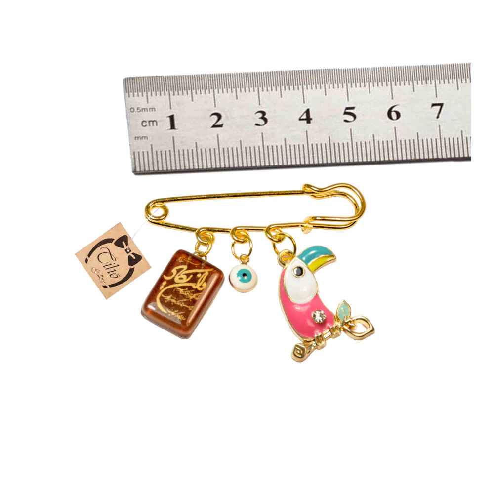 Islamische Neugeborenen-Sicherheitsnadel-Brosche Papagei