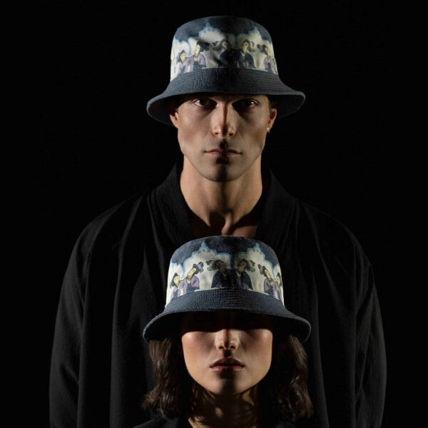 Künstlerisch gestalteter Bucket Hat - Modell Anis