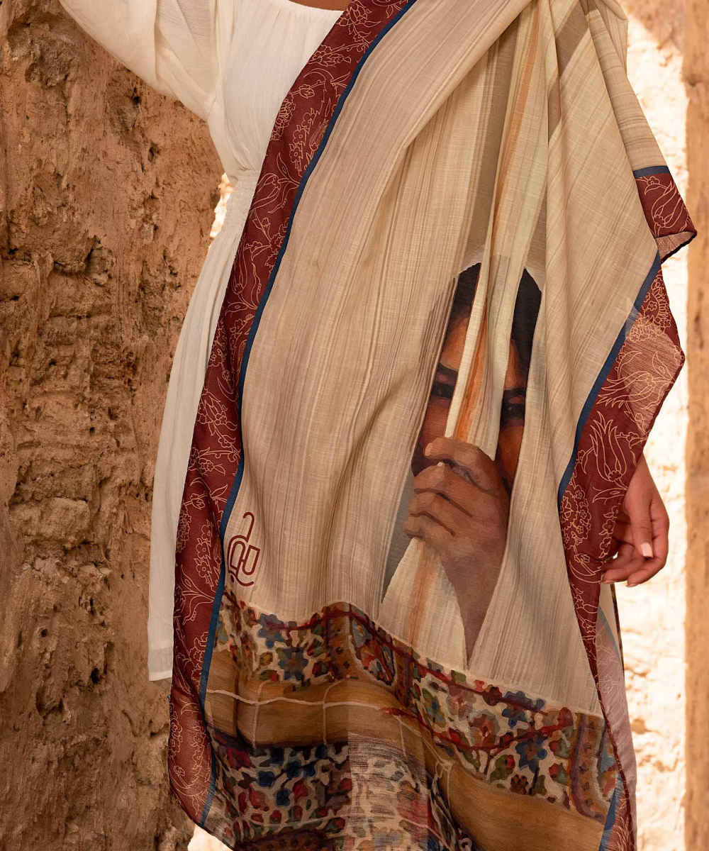 Persischer Bedruckter Schal für Frauen Künstlerisch Modell Ghaali