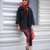 Persisches besticktes Manto & Hosen-Set Modell Delbar