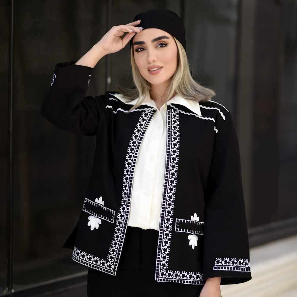Persisches besticktes Manto & Hosen-Set Modell Helena