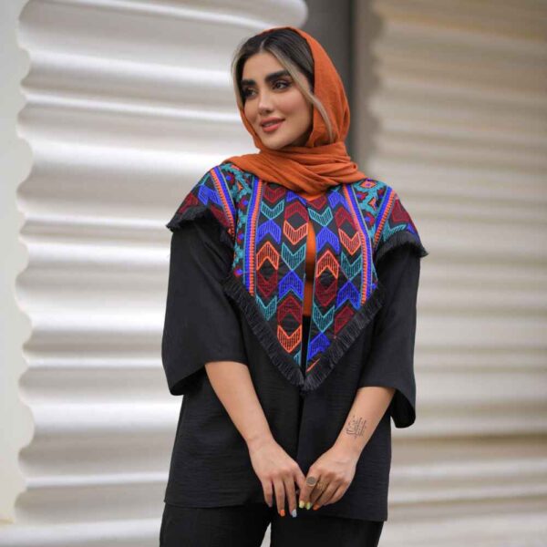 Persisches besticktes Manto & Hosen-Set Modell Mahoor