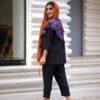 Persisches besticktes Manto & Hosen-Set Modell Mahoor