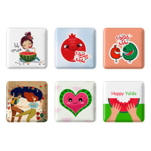 Persisches Ansteckbutton-Set – Frohe Yalda