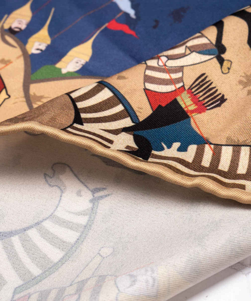 Persischer Seiden-Hals-Schal für Frauen – Luxuriös und Lebhaft Quadrat Razm