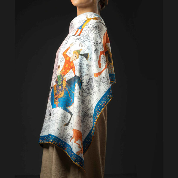 Persischer Schal für Damen – Luxus und Lebendiges Motiv Bahram o Azadeh