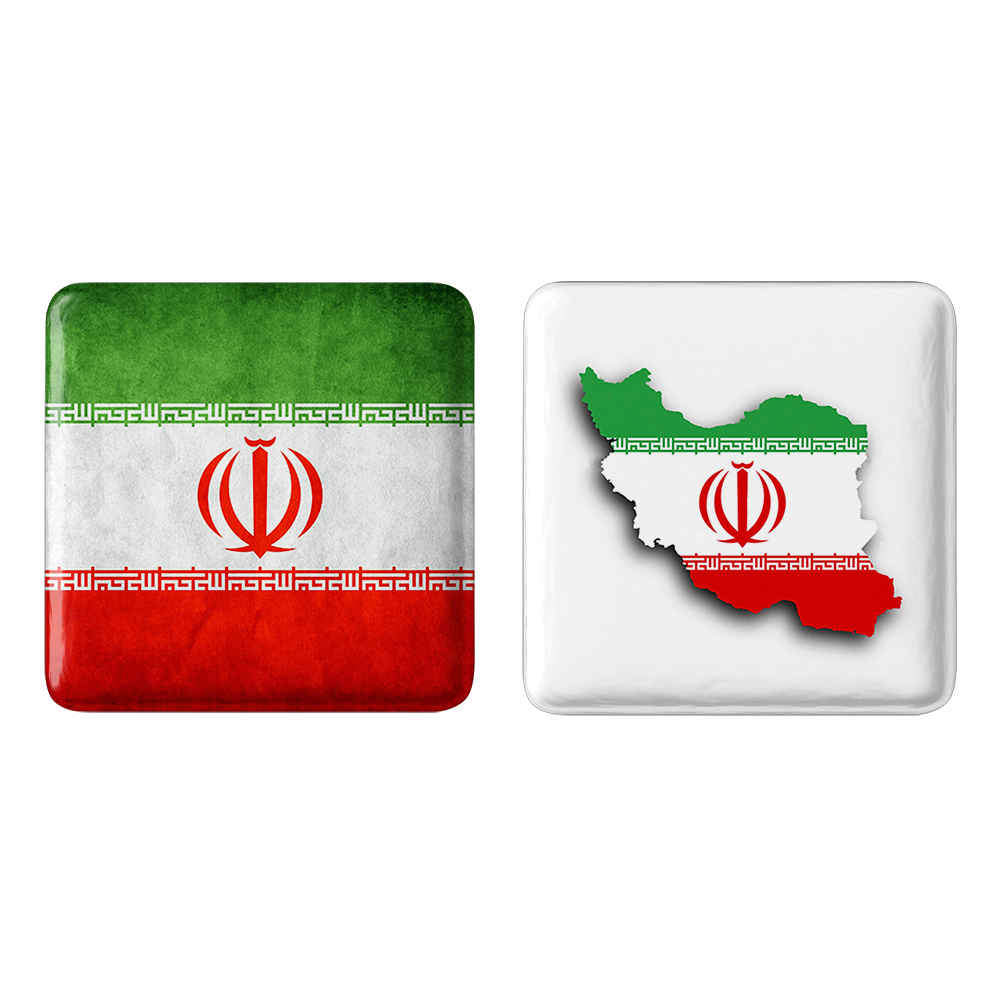 Persisches Ansteckbutton-Set - Flagge Irans (2 Stück)