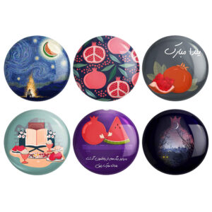 Persisches Set aus 6 Ansteckbuttons – Chelle Nacht