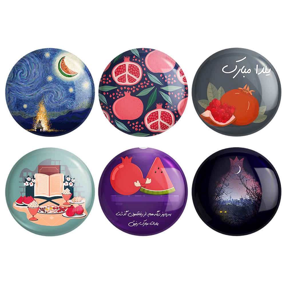 Persisches Set aus 6 Ansteckbuttons - Chelle Nacht