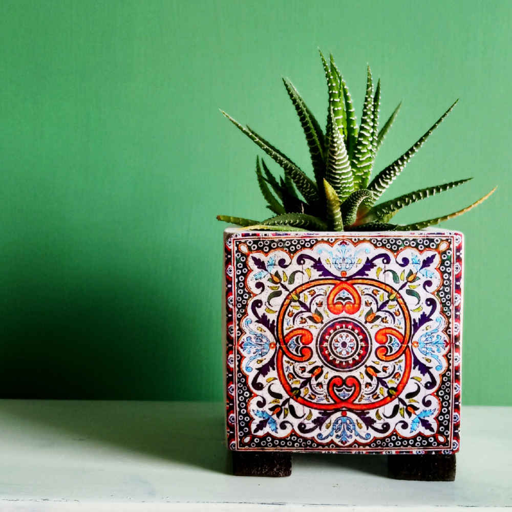 Dekorative Persische quadratische Betongvase Modell Farimah