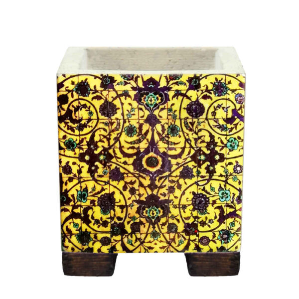 Dekorative Persische quadratische Betongvase Modell Katayun