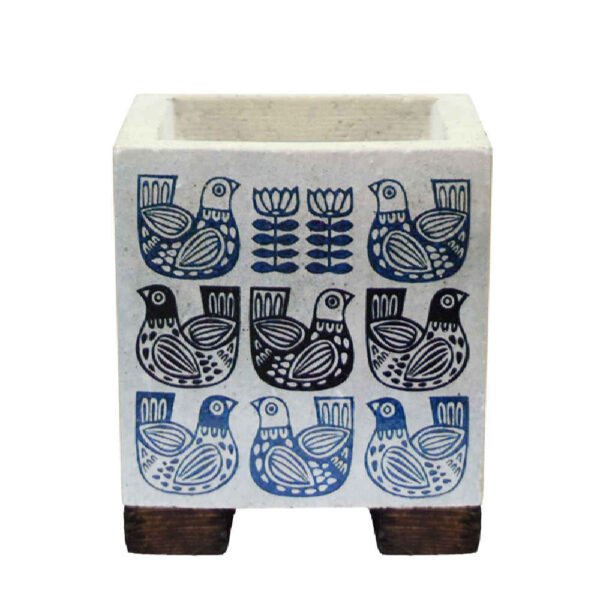 Dekorative Persische quadratische Betongvase Modell Taube
