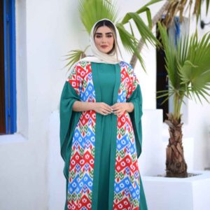 Stilvolle Schmetterlings-Abaya für Frauen – Weiches Kreppgewebe