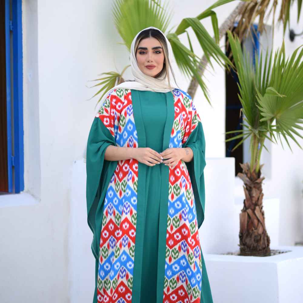 Stilvolle Schmetterlings-Abaya für Frauen – Weiches Kreppgewebe