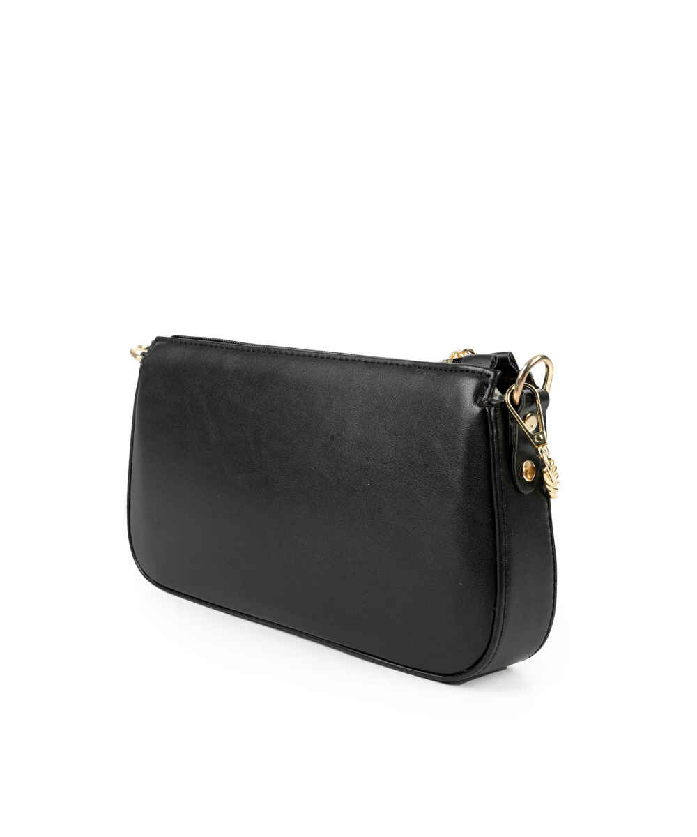 Handgemachte Umhängetasche aus Kunstleder mit Kettenriemen Anahita