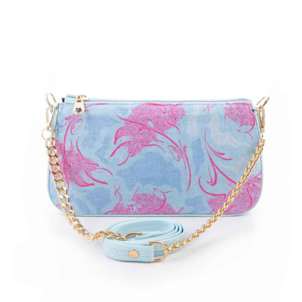 Handgemachte Umhängetasche aus Kunstleder mit Kettenriemen Niayesh