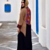 Damen Langarm Besticktes Kleid Geeignet für Outdoor-Stil Modell Asoo