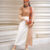 Damen Langarm Leinenkleid Geeignet für Outdoor Modell Maral