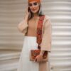 Damen Langarm Leinenkleid Geeignet für Outdoor Modell Maral