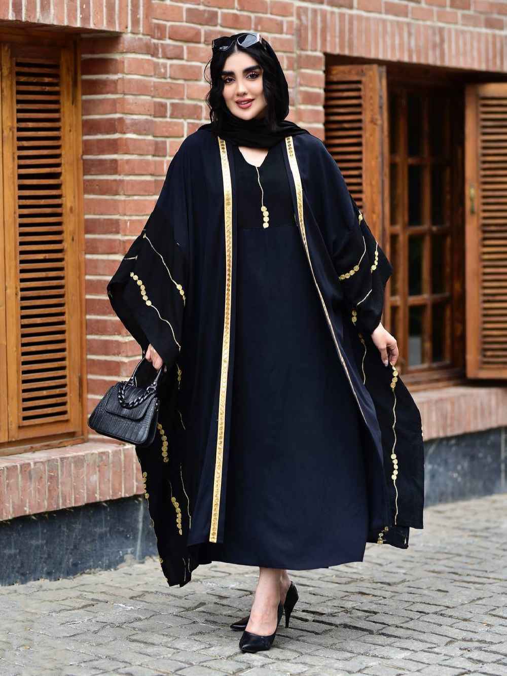 Elegante Schmetterlings-Abaya für Frauen – Luftige Ärmel & Weicher Stoff