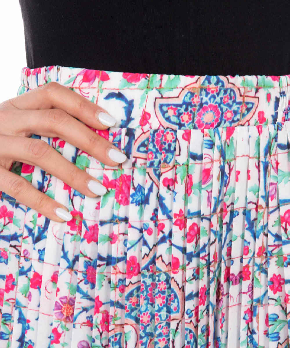 Damen Falten-Midi-Rock Modell Hadi