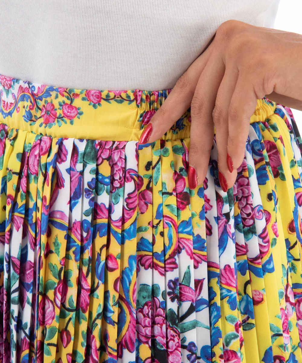 Damen Falten-Midi-Rock Modell Vestay