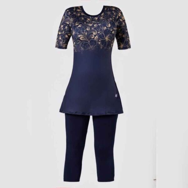 2-teiliges Frauen Kurzarm Badeanzug Modell Floral