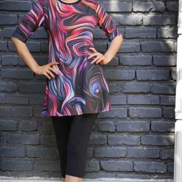 2-teiliges Frauen Kurzarm Badeanzug Modell Lara