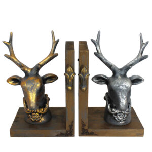 Shekar-Motiv Buchstütze aus Polyester-Skulptur – ideal für naturinspirierte Räume