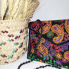 Bestickte Ethnische Samt-Clutch Handtasche - Mit Paisley-Muster