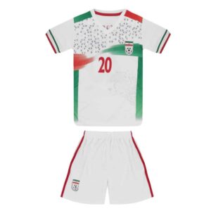 Jungen Sardar Azmoun Iran Nationalmannschaft Trikot Sportbekleidungsset – 2022