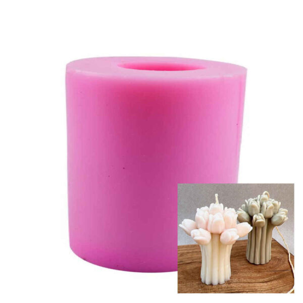 Silikonform für Tulpenstrauß-Kerzen