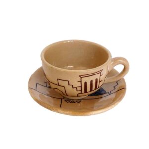 Persisches Teetassenset mit Untertasse – Baadgir Keramikdesign