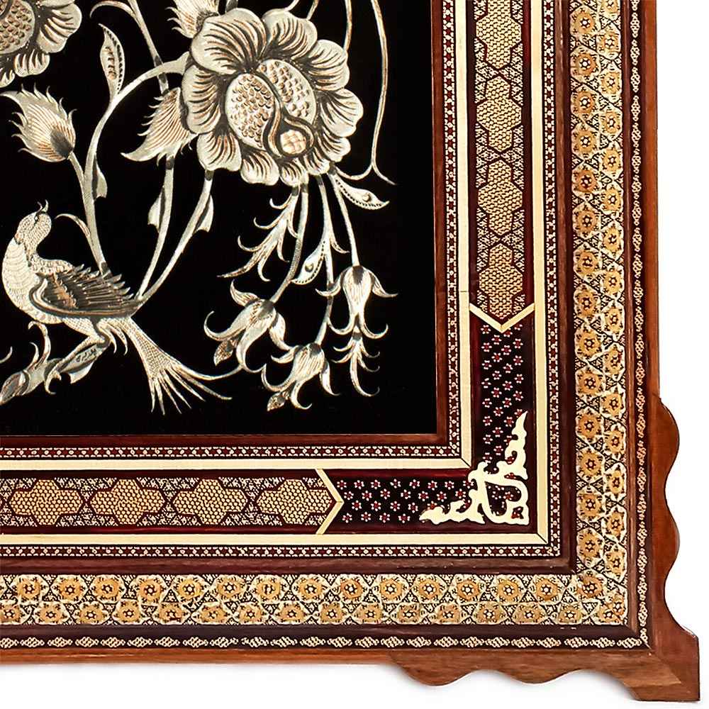 Handgefertigte gerahmte persische gravierte Kupferkunst Mahya – Traditionelle Wanddekoration