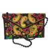 Bestickte Ethnische Samt-Clutch Handtasche - Mit Paisley-Muster