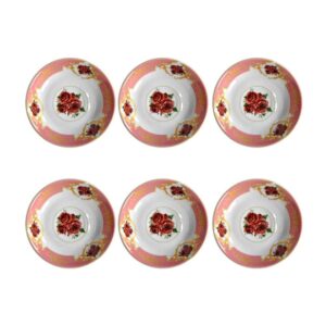 Persische Teetasse - Porzellan mit Gole Sorkh Blumen-Design (Set mit 6)