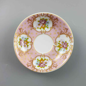 Persische Teetasse – Porzellan mit Goldar Blumen-Design (Set mit 6)