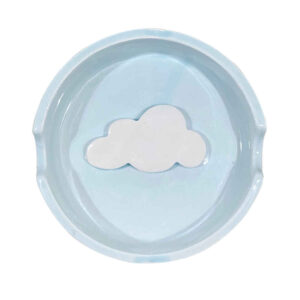 Handgefertigter Keramik-Aschenbecher – Minimalistisches Wolken-Design
