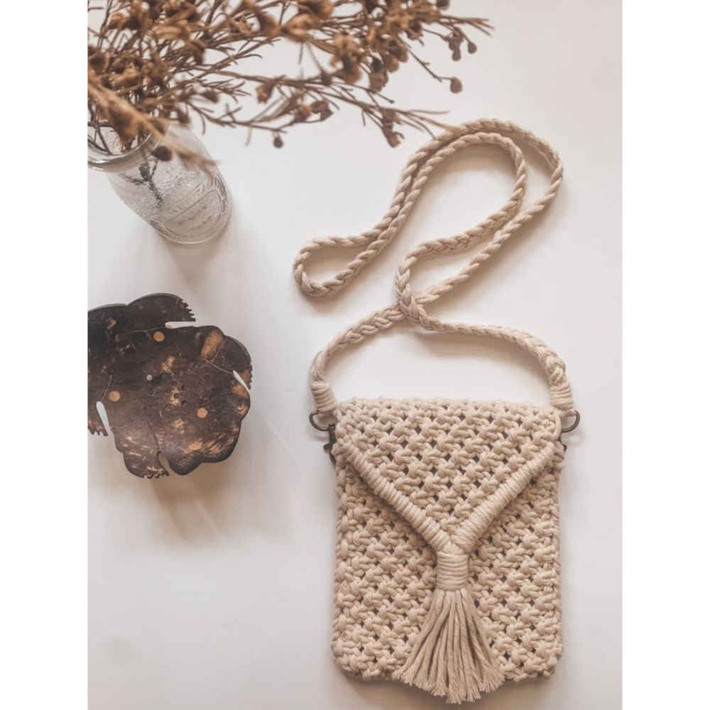 Macrame Crossbody Schultertasche – Luxus Handgefertigt Rana