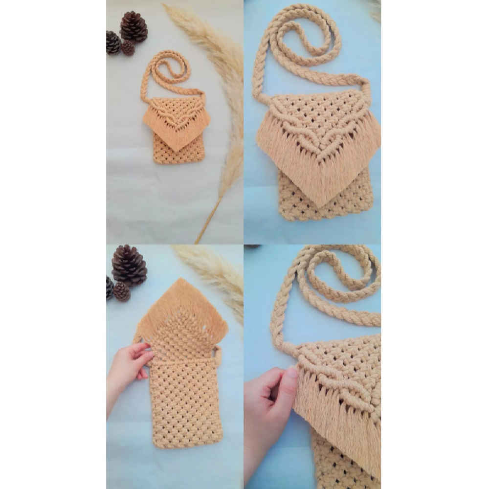 Macrame Crossbody Schultertasche – Luxus Handgefertigt Sana