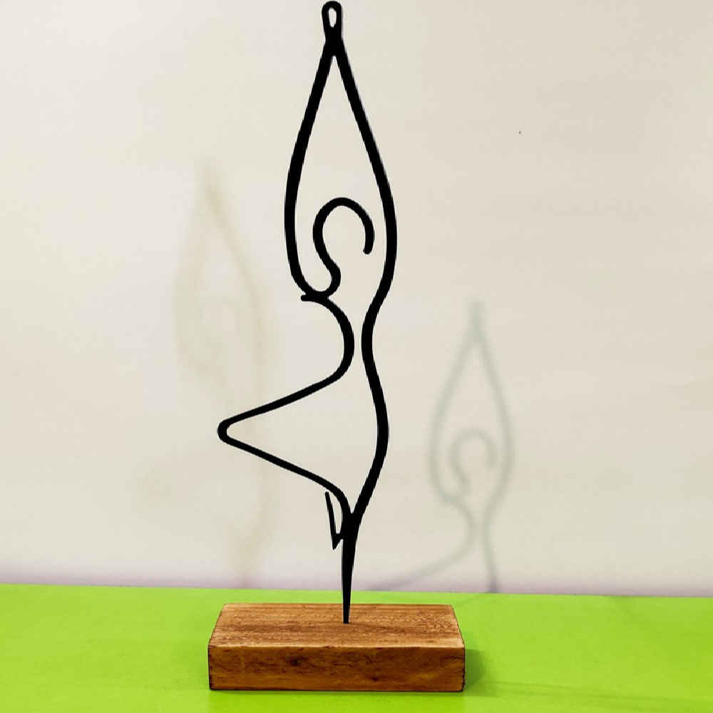 Metall Minimalistische Figur Kunstwerk Skulptur Ballerina-Tänzerin