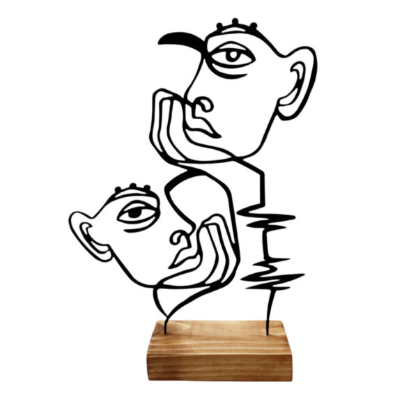 Metall Minimalistische Figur Kunstwerk Skulptur