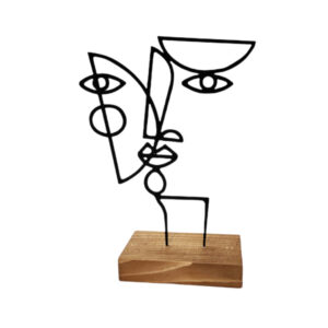 Metall Minimalistische Figur Kunstwerk Skulptur Chehreh