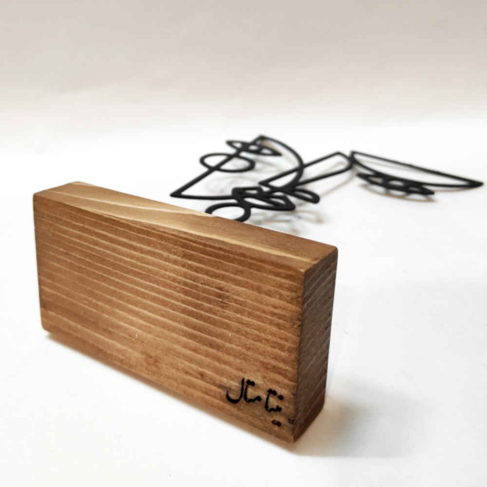 Metall Minimalistische Figur Kunstwerk Skulptur Chehreh