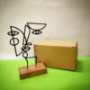 Metall Minimalistische Figur Kunstwerk Skulptur Chehreh