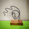 Metall Minimalistische Figur Kunstwerk Skulptur Mädchen