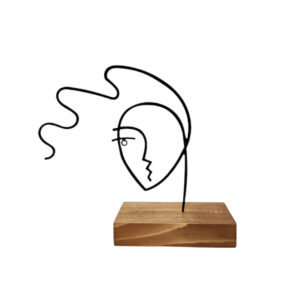 Metall Minimalistische Figur Kunstwerk Skulptur Mädchen