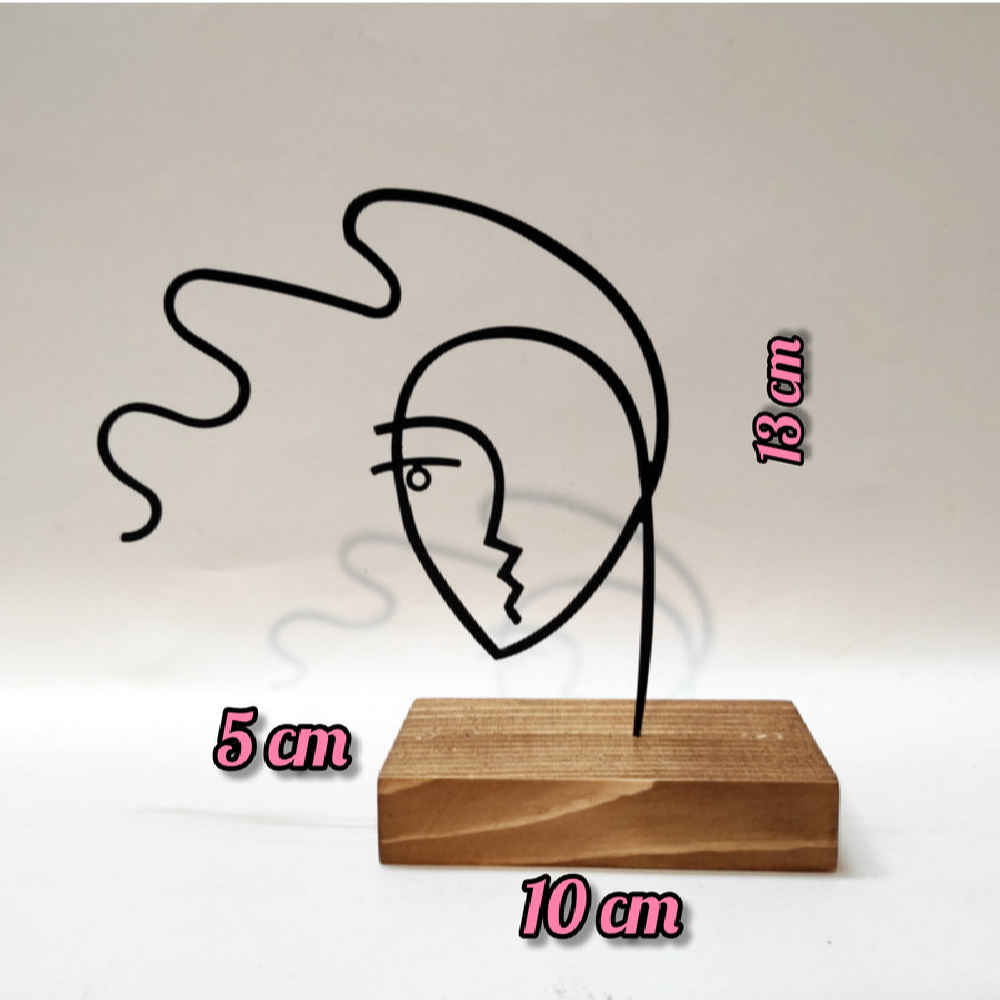 Metall Minimalistische Figur Kunstwerk Skulptur Mädchen