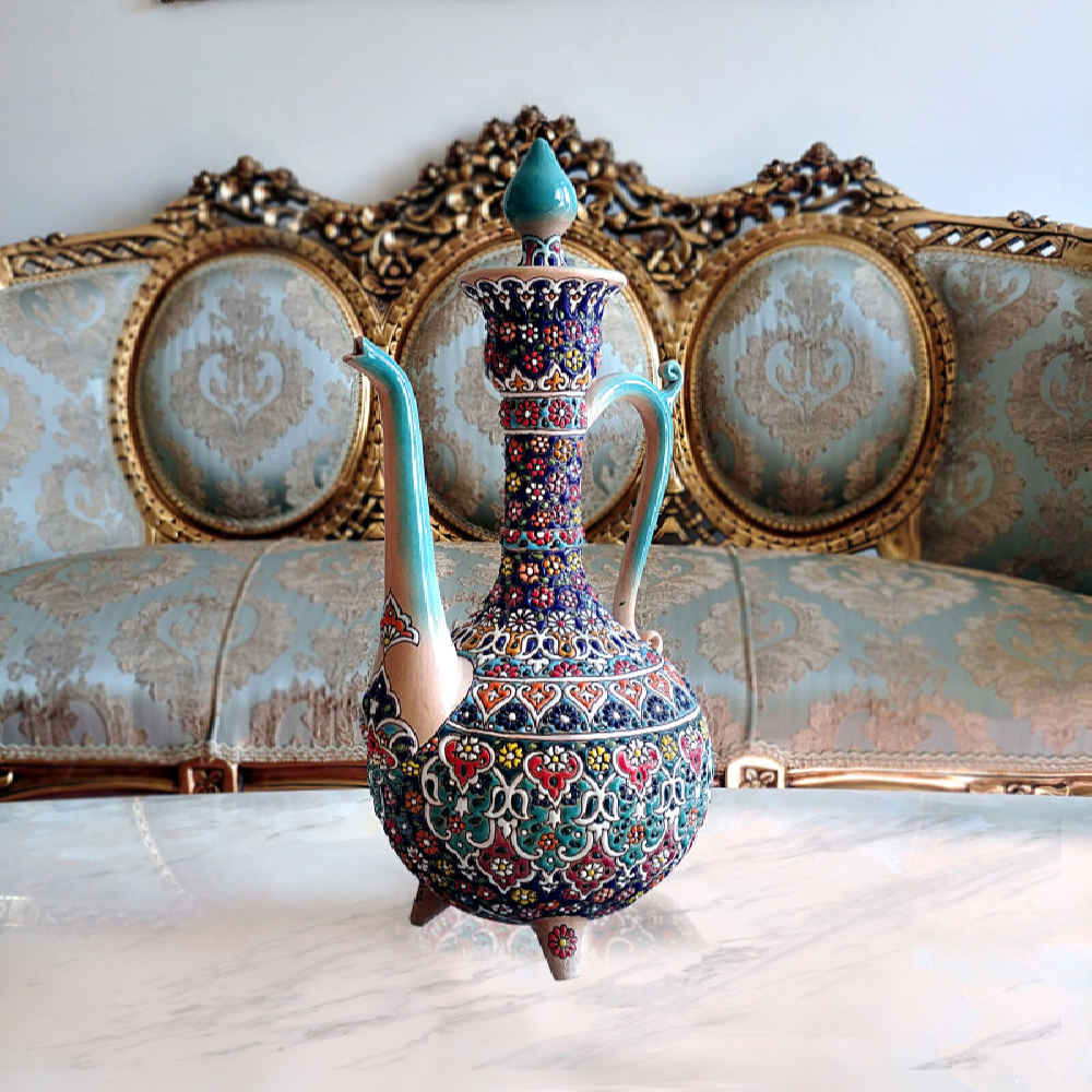 Persischer Töpfer-Rosewater-Sprenger – Minakari Emaille Sahel