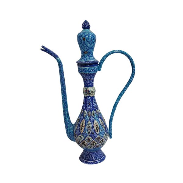 Persischer Kupfer-Rosewater-Sprenger - Minakari Emaille Khataei